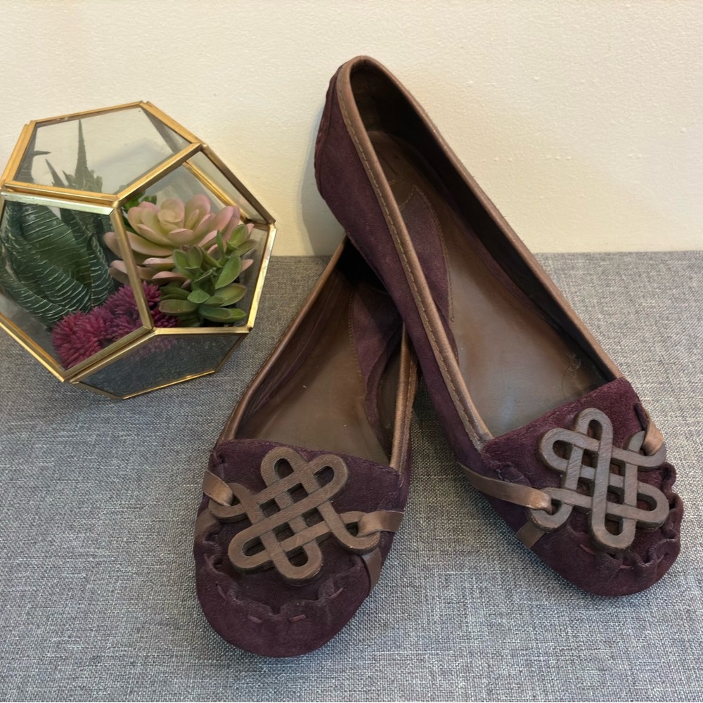 Diane Von Furstenberg Purple and Brown Flats
